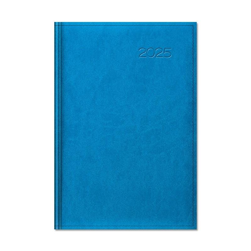 Kalendarz 2025 książkowy B6 dzienny niebieski SK3