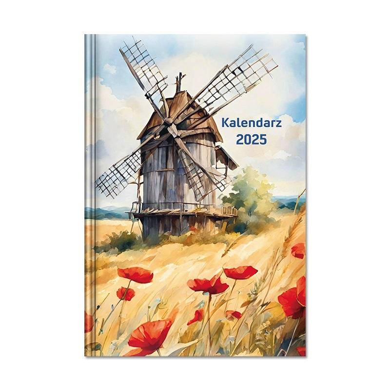Kalendarz 2025 książkowy B6 dzienny wiatrak SK3