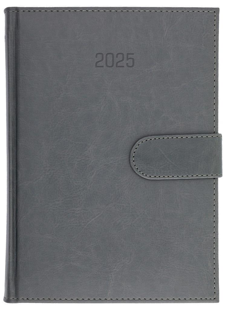 Kalendarz 2025 Nebraska A4 tygodniowy na magnes szary