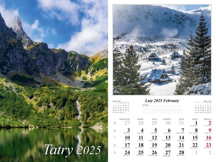 Kalendarz 2025 ścienny 7-K Tatry