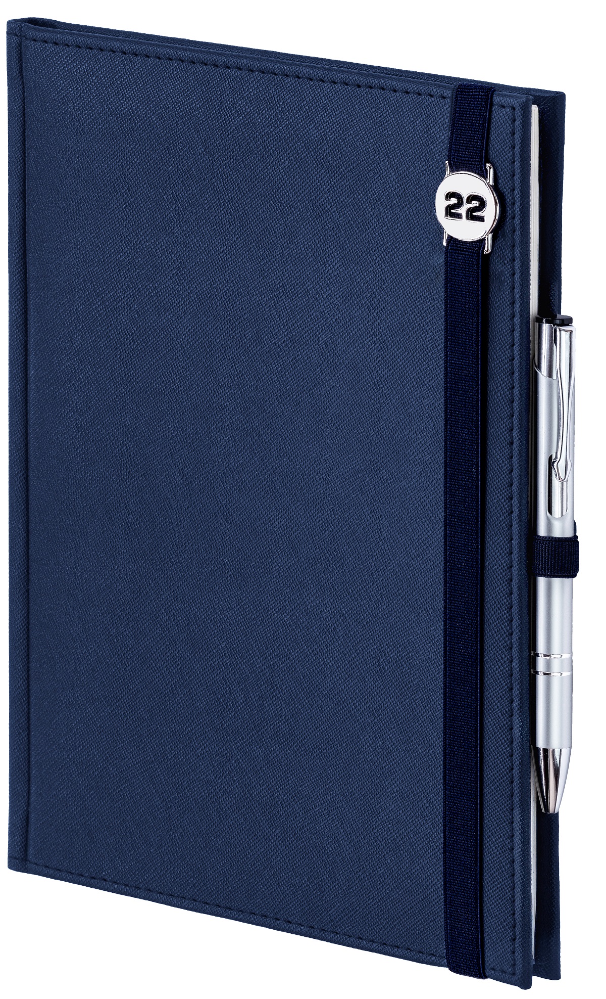 Kalendarz A4D Cross z gumką i ażurową datą granat