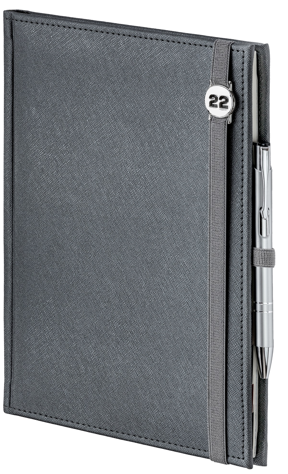 Kalendarz B5D Cross z gumką i ażurową datą srebrny