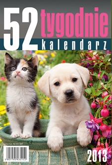 Kalendarz biurkowy stojący 2013  Pies i kot