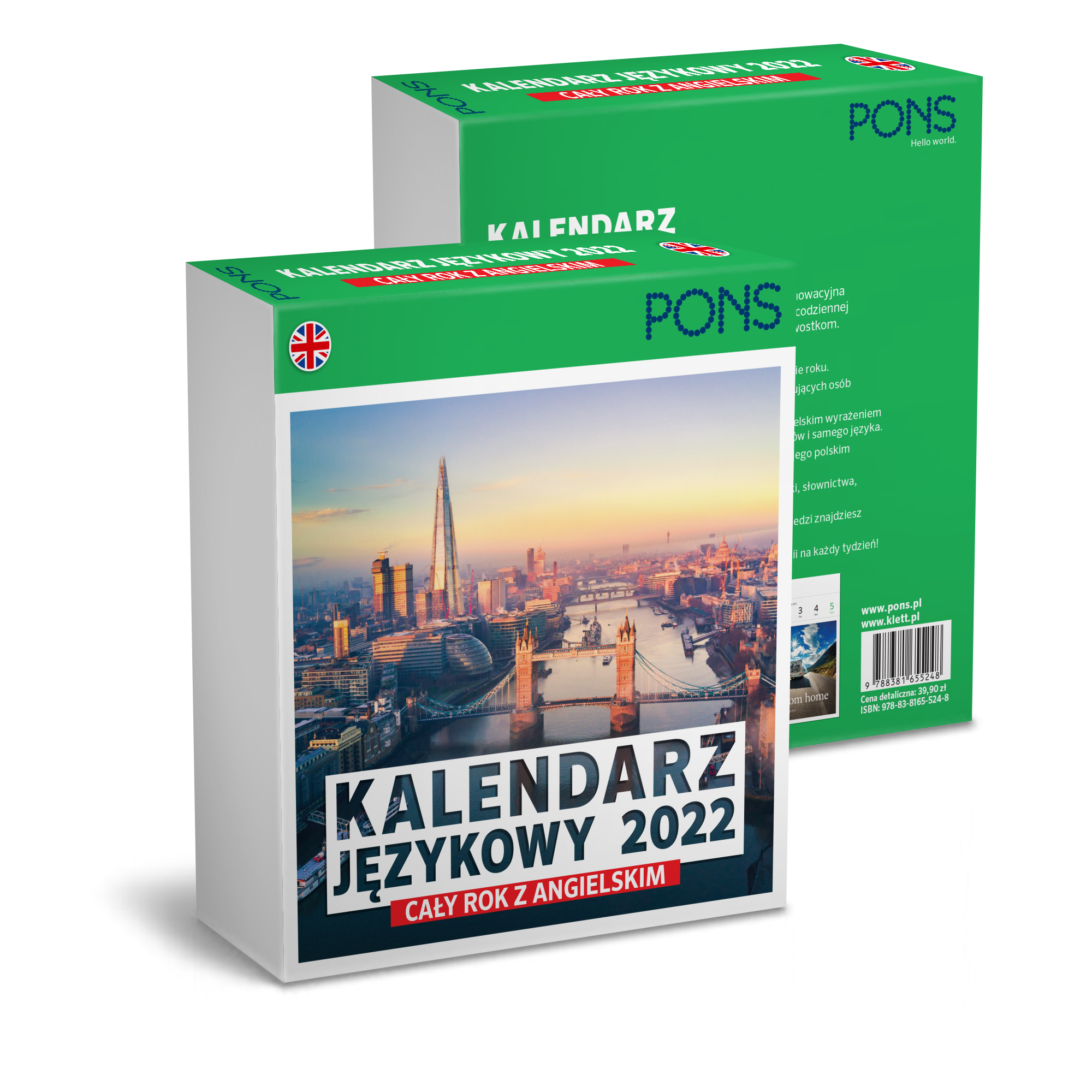 Kalendarz językowy 2022 Cały rok z angielskim