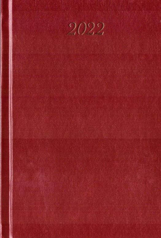 Kalendarz książkowy A5 tygodniowy Divas twardy Bordowy