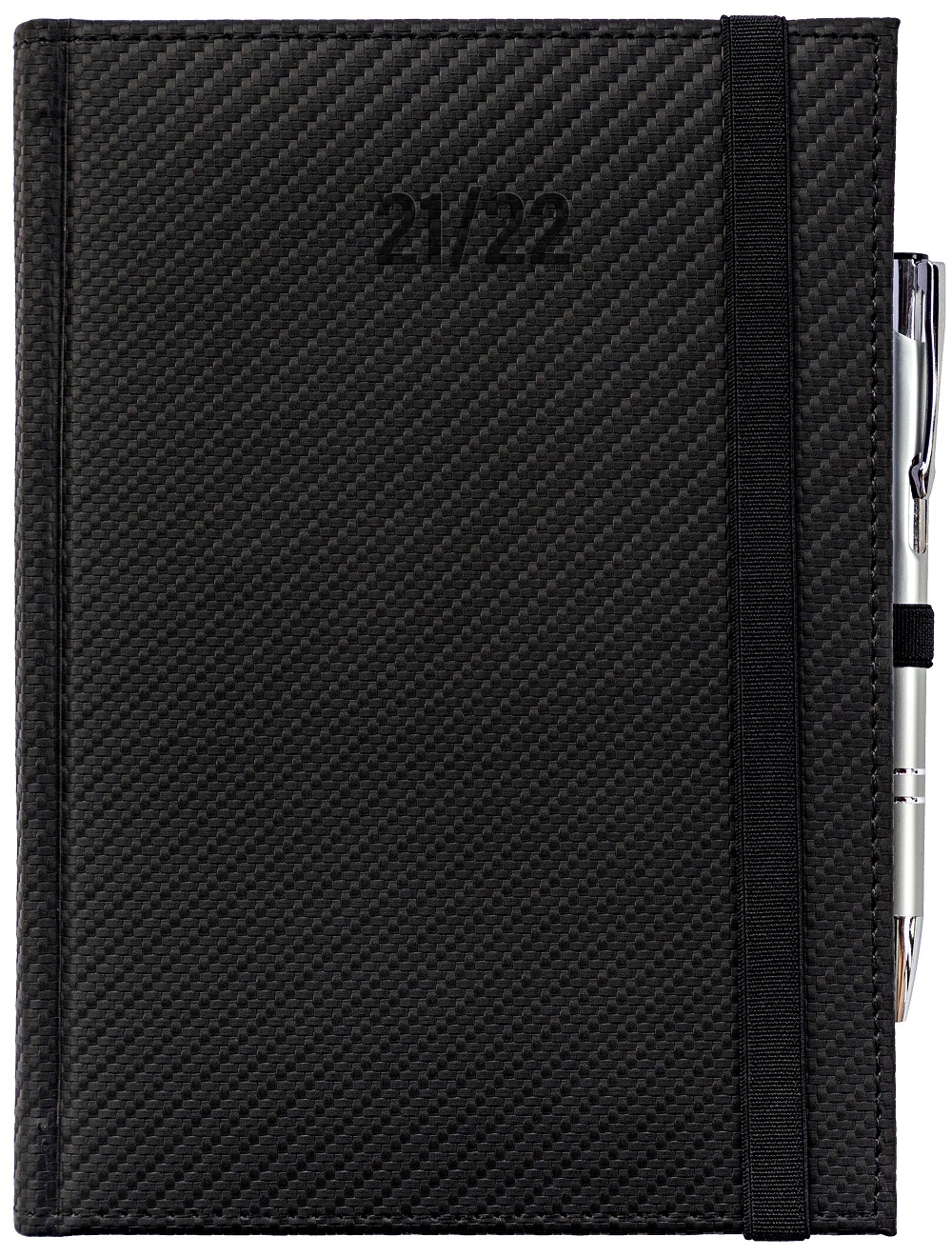 Kalendarz nauczyciela 2021/2022 A5D Carbon z gumką czarny