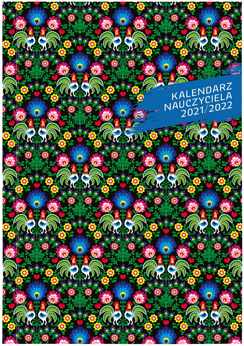 Kalendarz nauczyciela 2021/2022 A5T PCV bezbarwny Folk