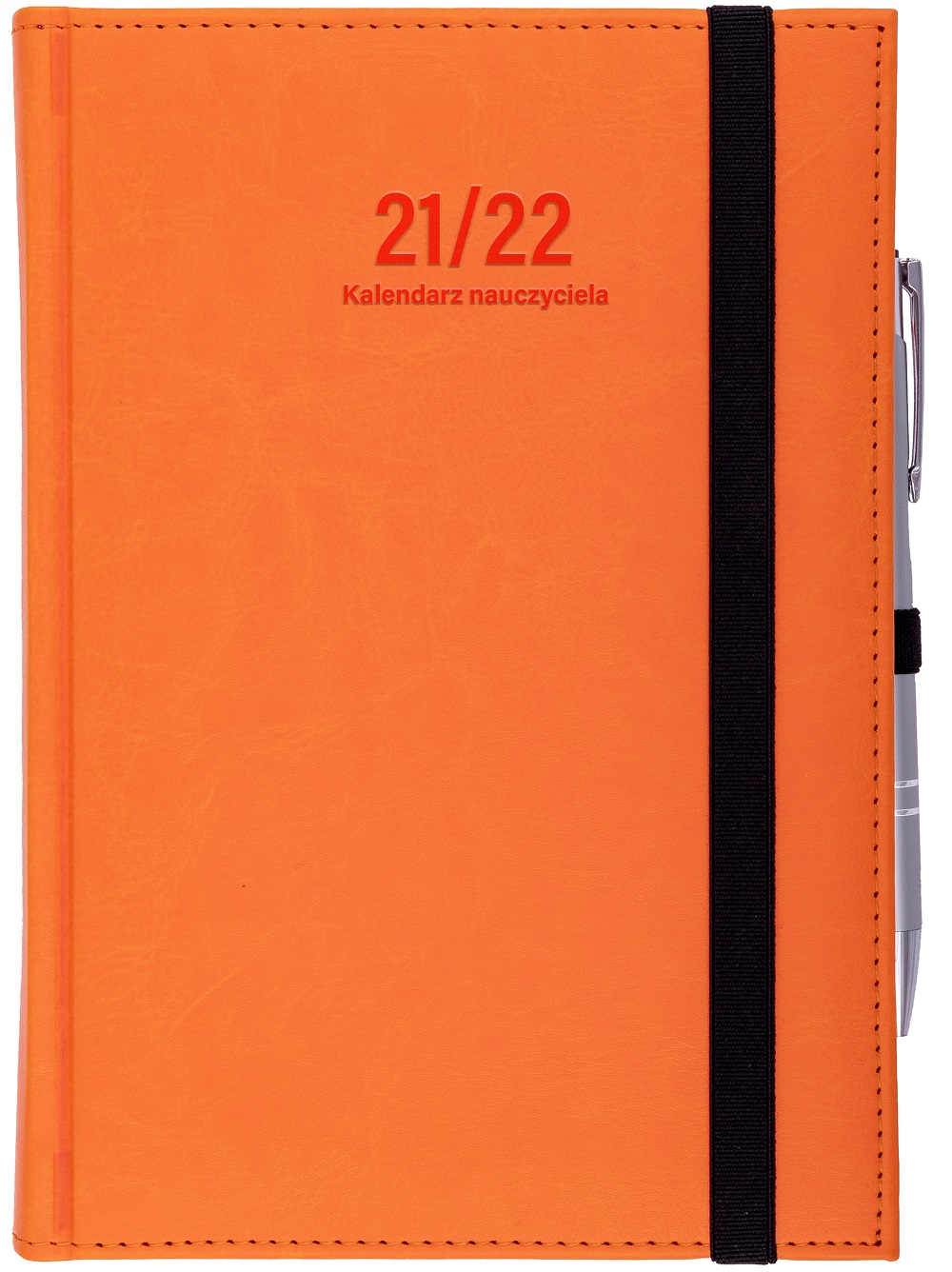 Kalendarz nauczyciela 2021/2022 B6D Nebraska z gumką pomarańcz