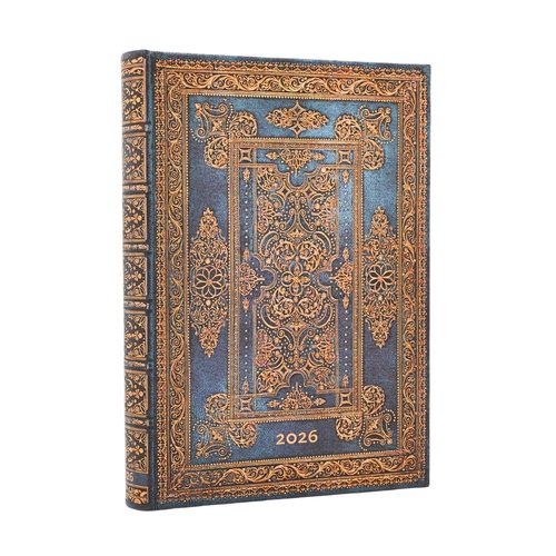 Kalendarz Paperblanks 2026 Blue Luxe Day-at-a-Time Midi