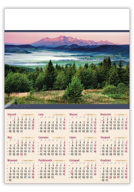 Kalendarz plakatowy Panorama Tatr 2013