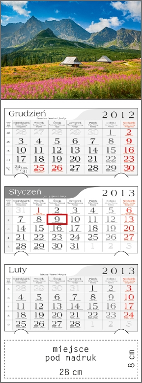 Kalendarz trójdzielny 2013 Bacówki