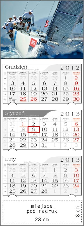Kalendarz trójdzielny 2013 Regaty
