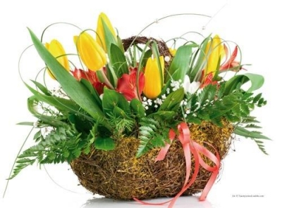 Kalendarz trójdzielny 2022 Kwiaty kosz