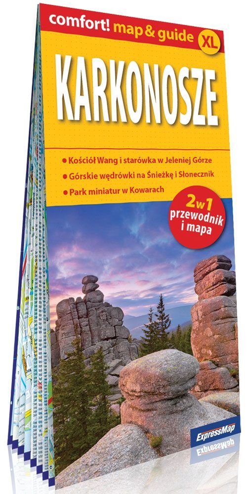 Karkonosze 2w1: przewodnik i mapa XL