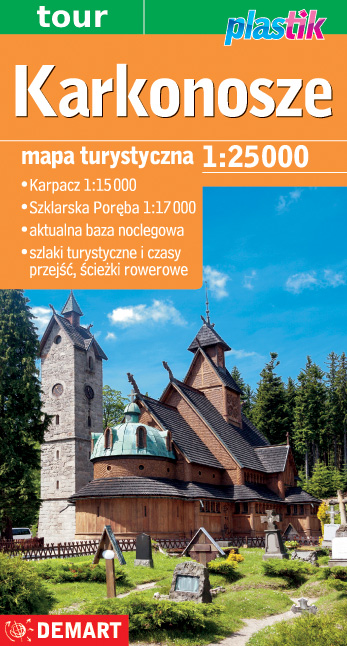 Karkonosze mapa turystyczna 1:25 000. Plastik