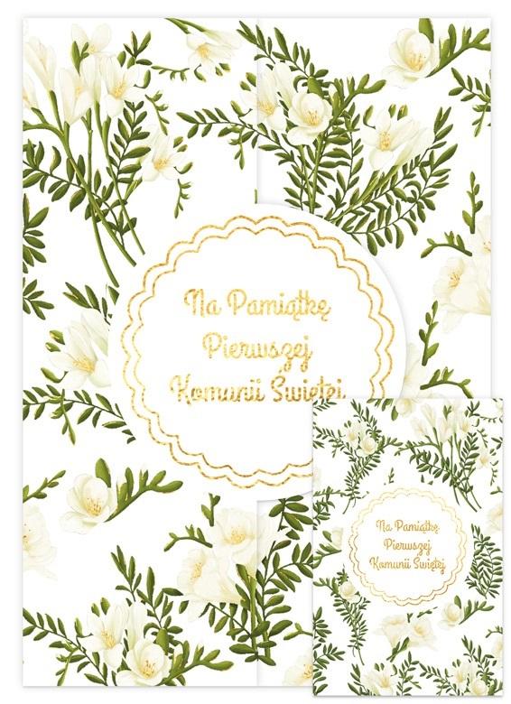 Karnet A5 komunia frezje