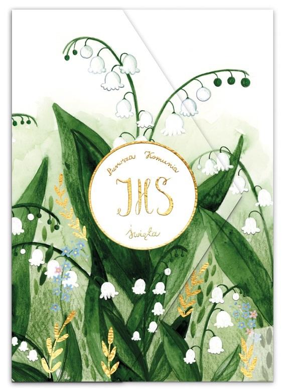 Karnet A5 komunia konwalie niezapominajki