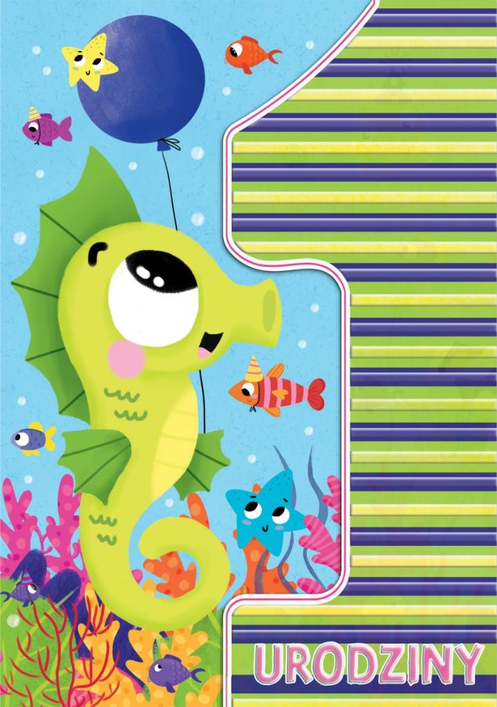 Karnet A5 z klapką Roczek Konik morski