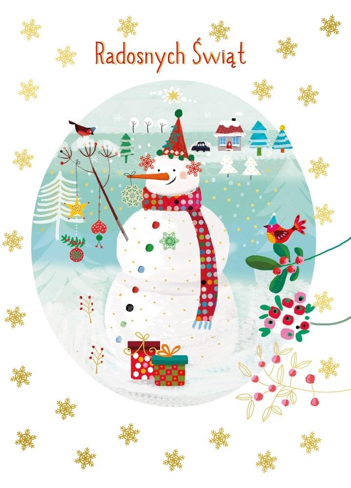 Karnet B6 BN Bałwan w kółku