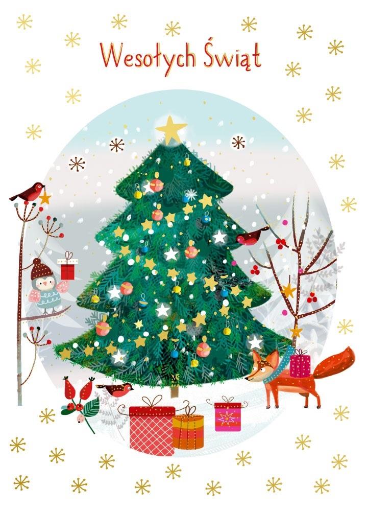 Karnet B6 BN Choinka w kółku