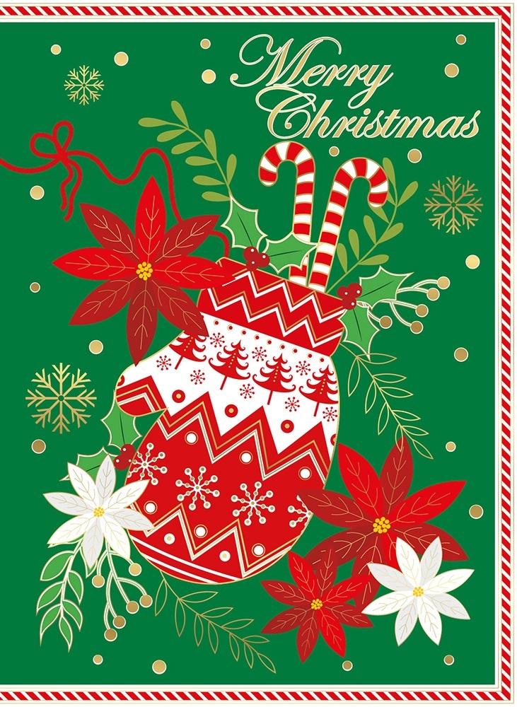 Karnet B6 BN Świąteczna rękawica Merry Christmas