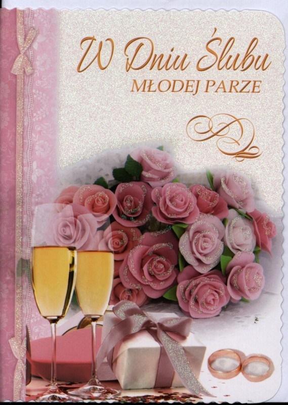 Karnet B6 brokat. Ślub (10szt) MIX