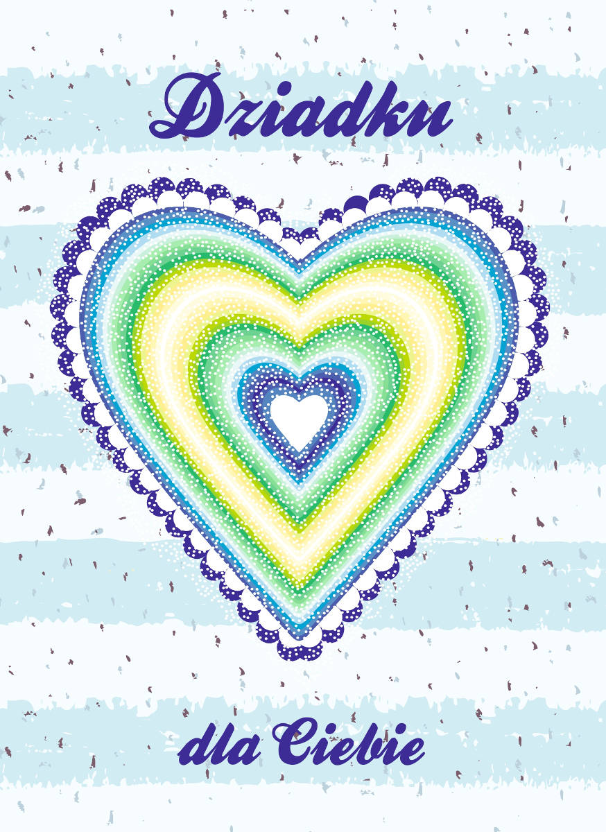 Karnet b6 dziadek serce