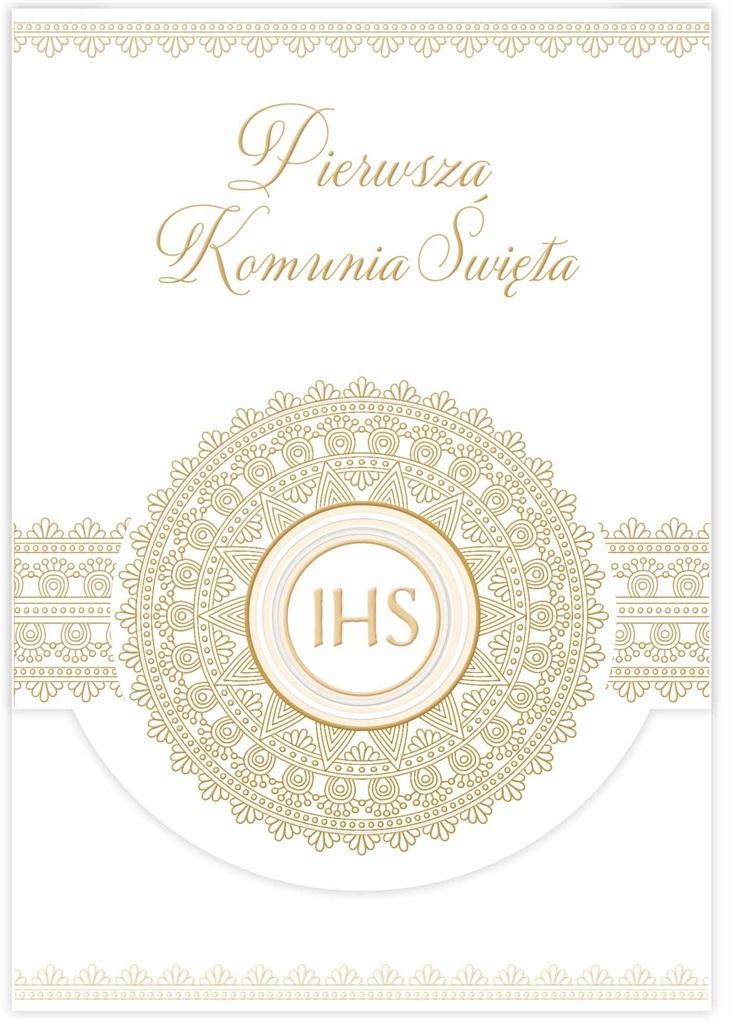 Karnet B6 komunia z kieszonką hostia