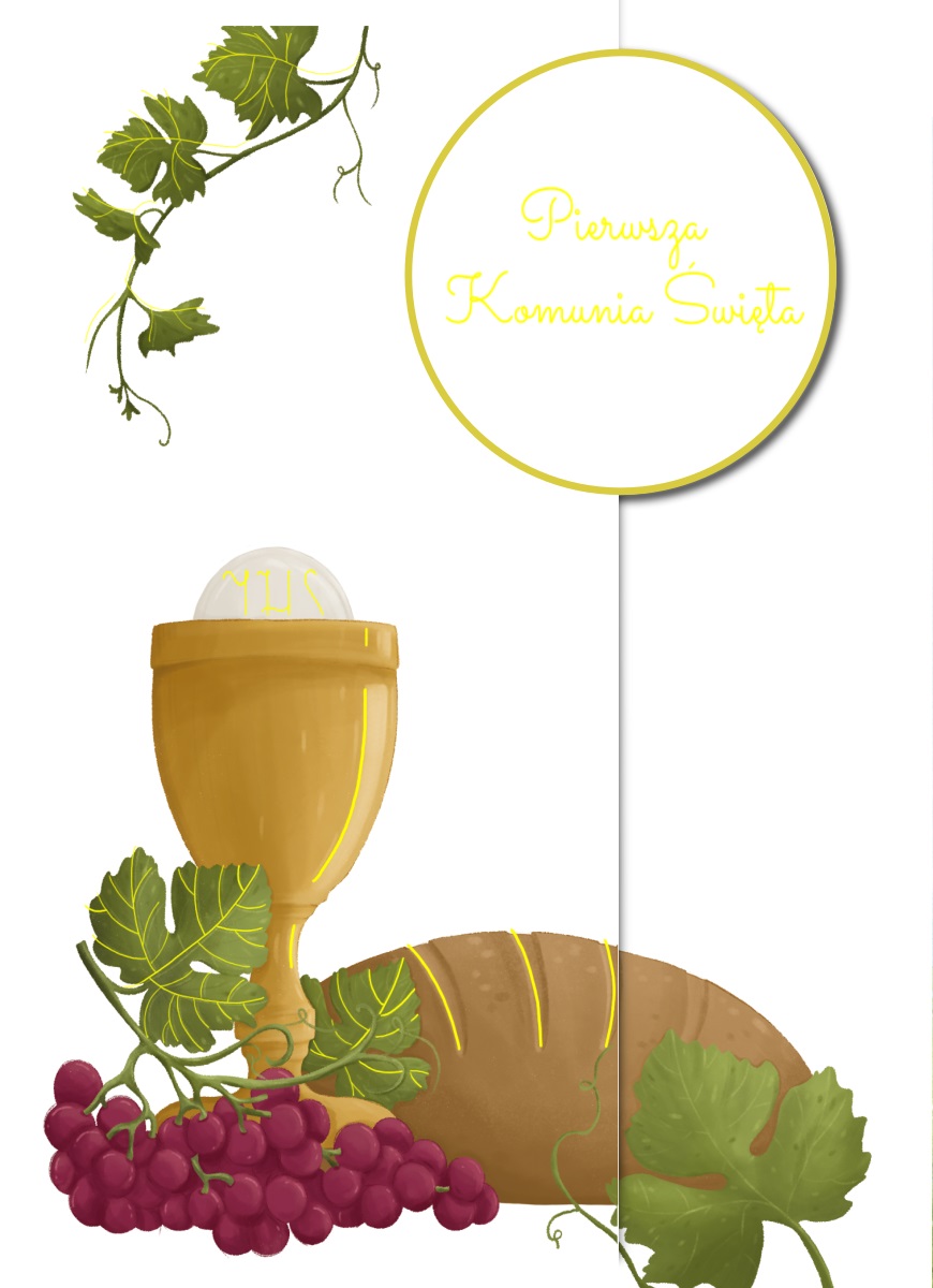 Karnet B6 komunia z kółkiem HS chleb