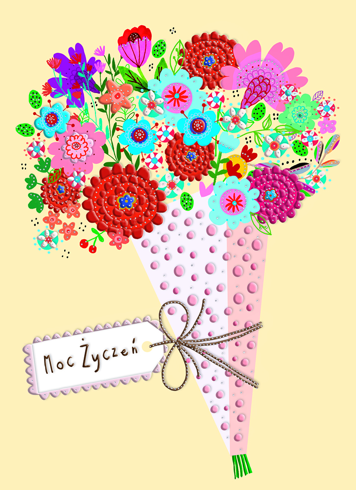 Karnet B6 Rożek kwiatowy