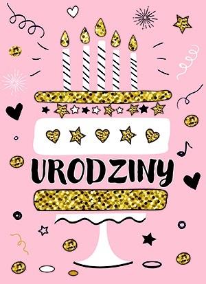 Karnet B6 Tort brokat