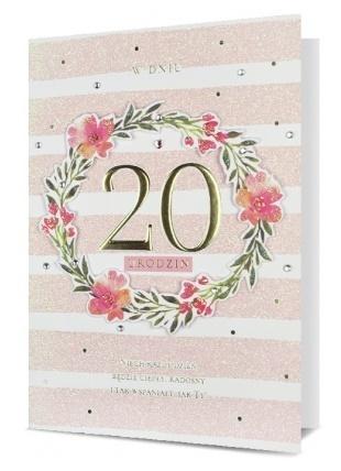 Karnet B6 Urodziny 20 HM200-2286
