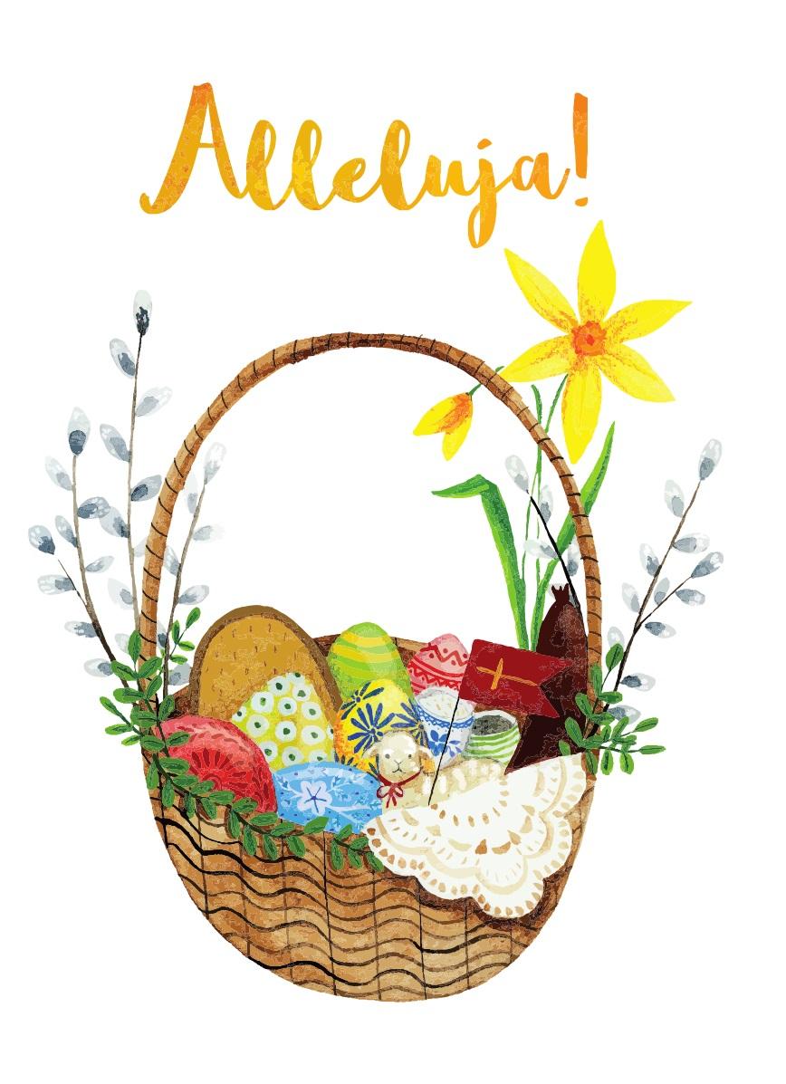 Karnet B6 Wielkanoc koszyczek