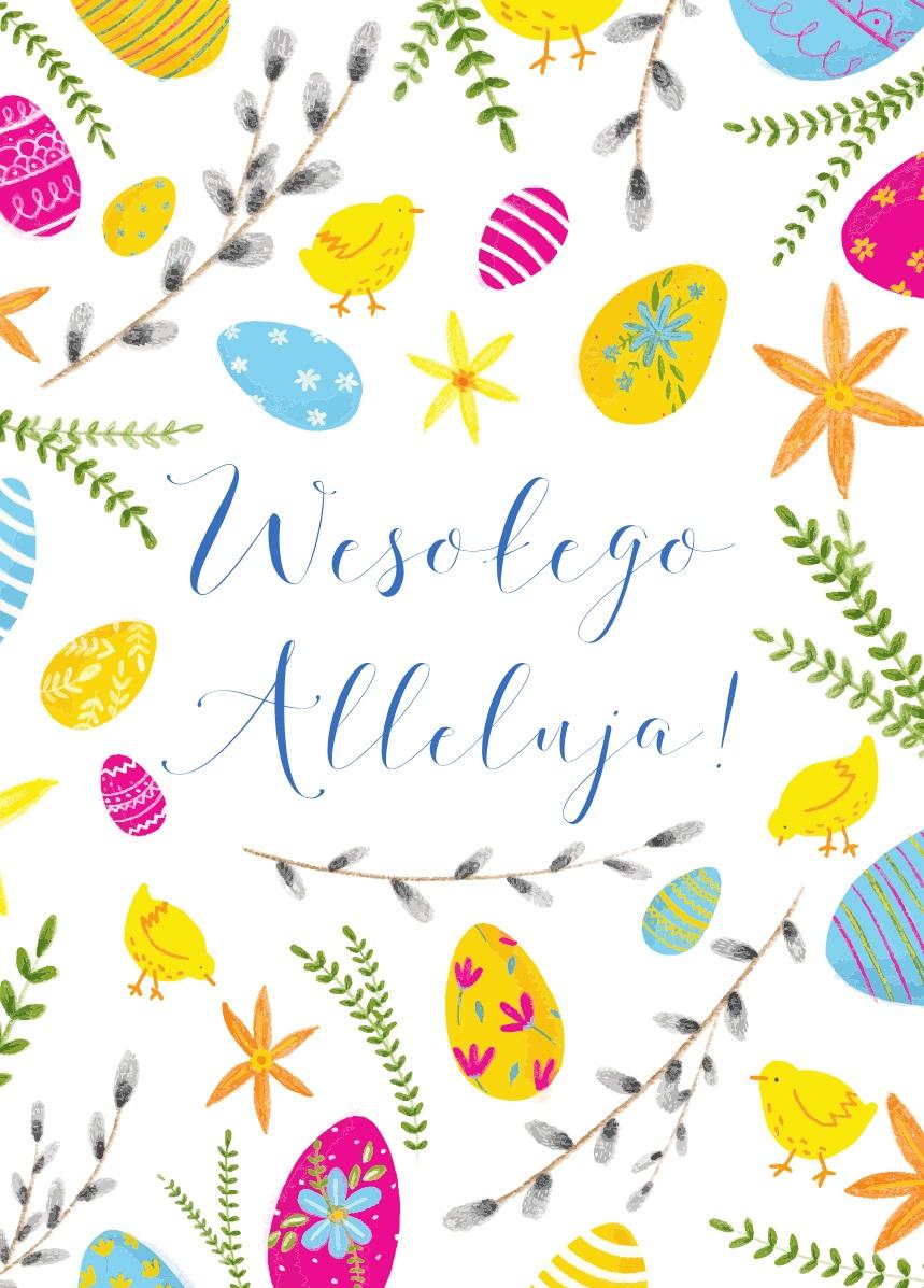 Karnet B6 Wielkanoc Wesołego Alleluja