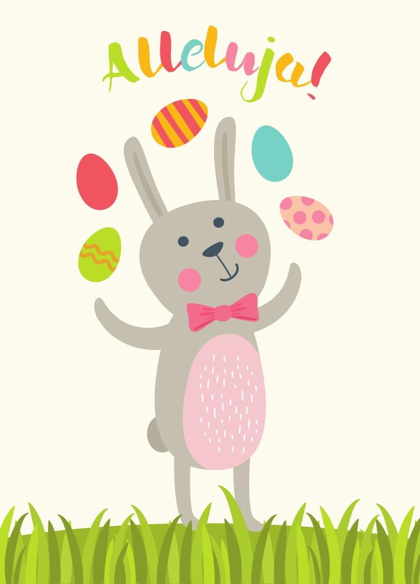 Karnet B6 Wielkanoc. Żongler