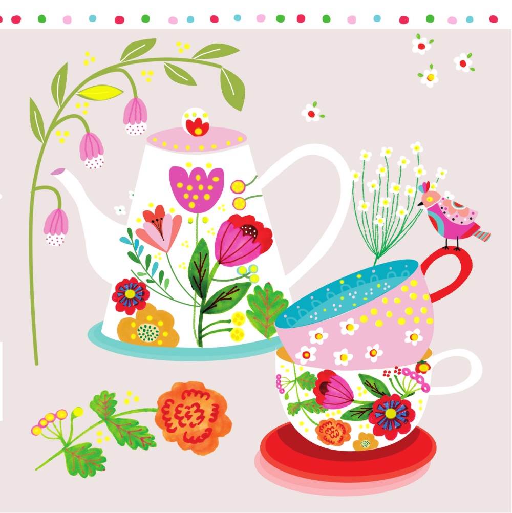 Karnet KW TŁ Filiżanki