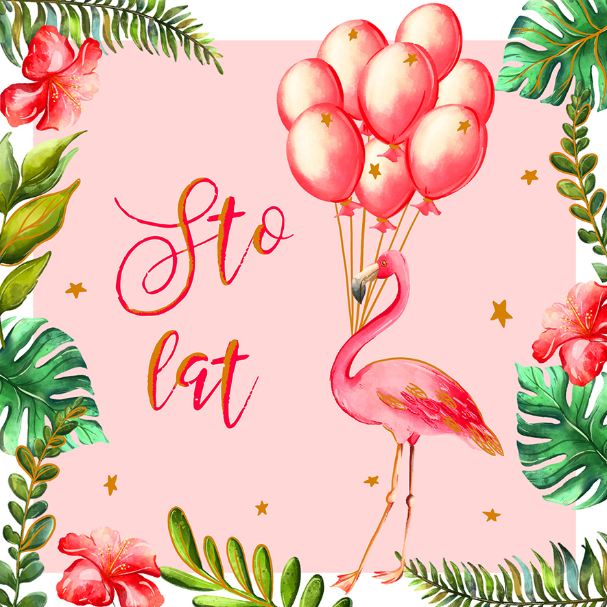 Karnet kwadrat flaming