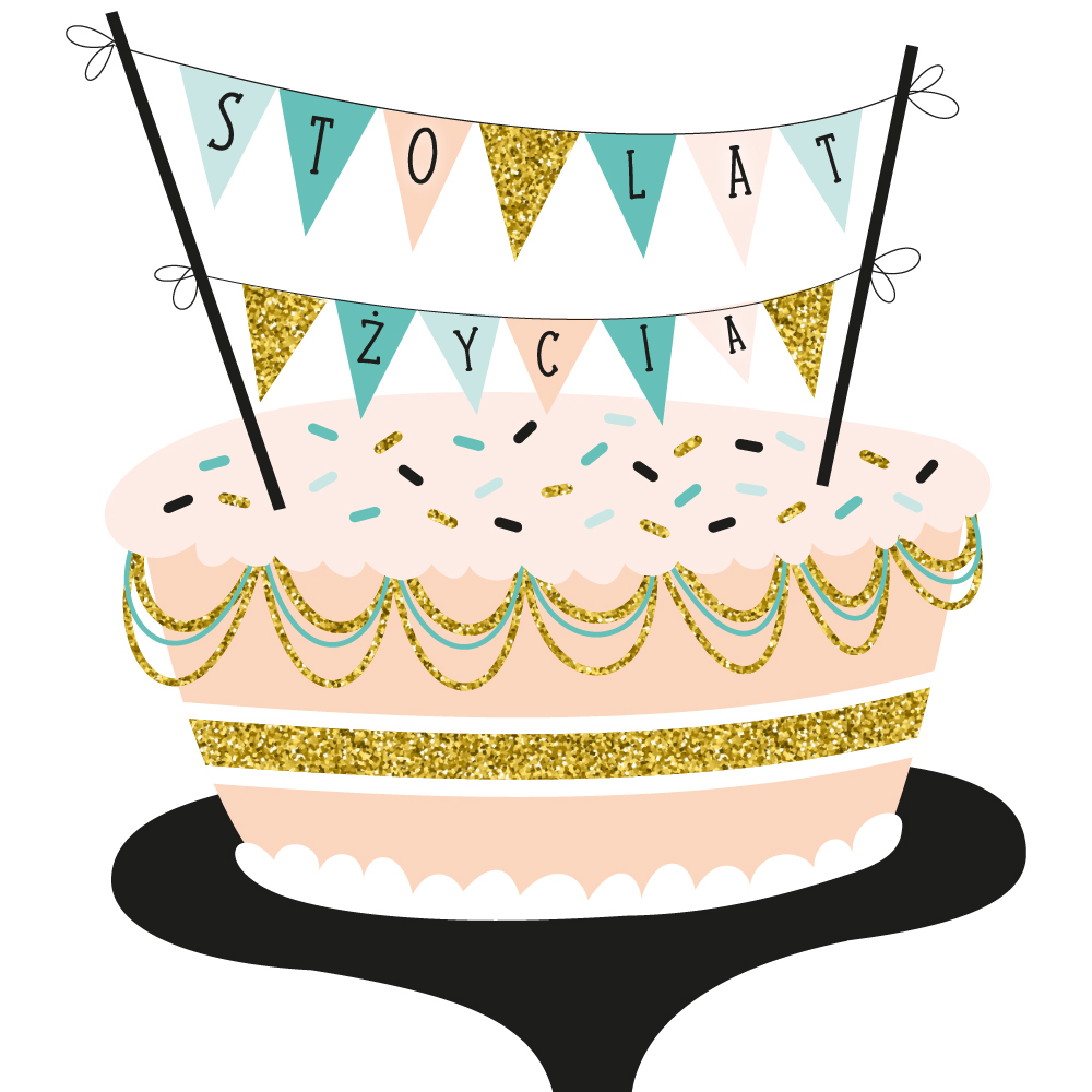 Karnet kwadrat urodzinowy