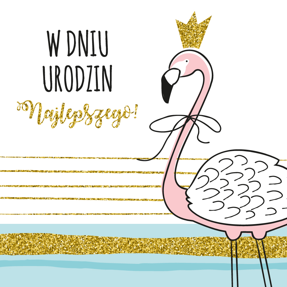 Karnet kwadrat urodzinowy