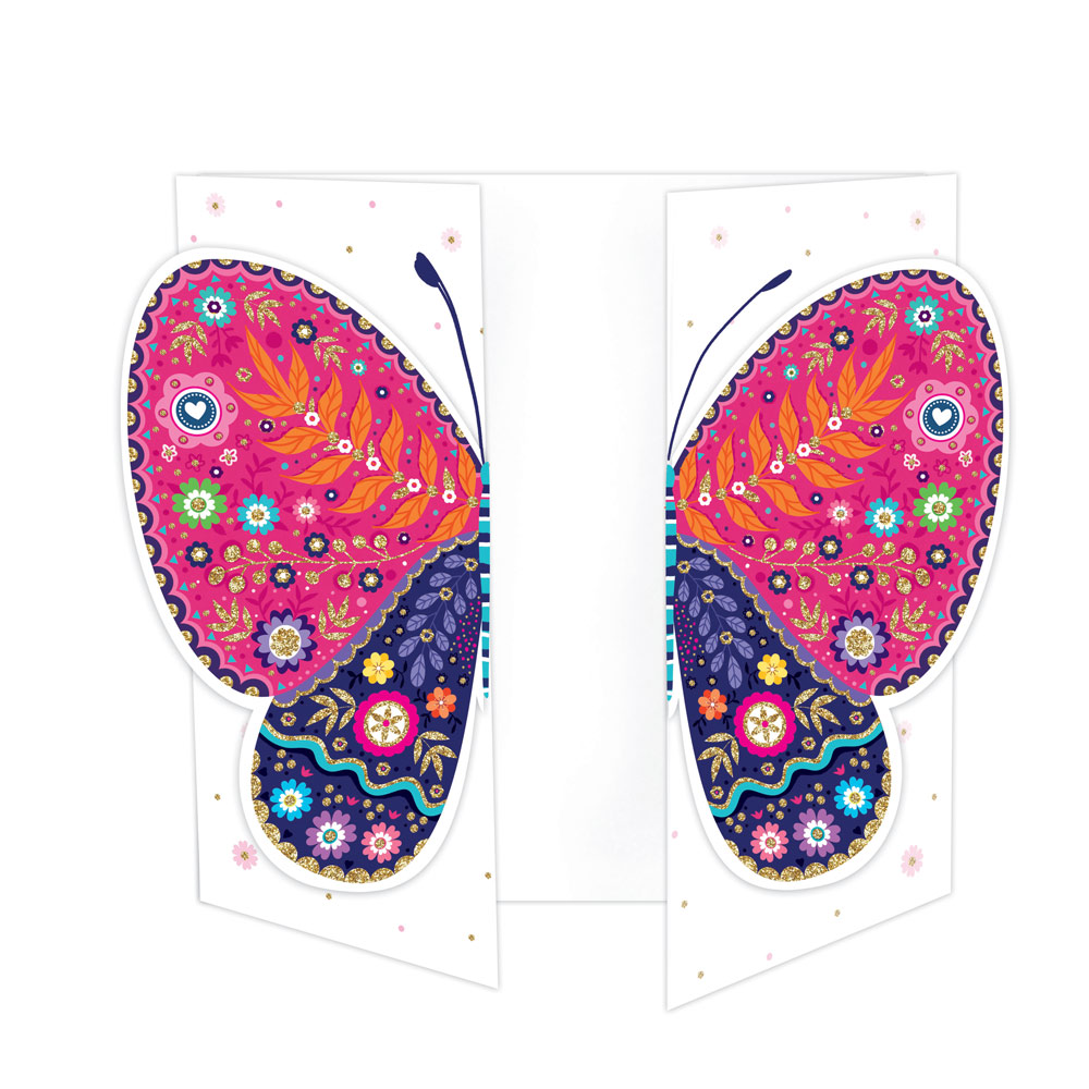 Karnet rozkładany motyl