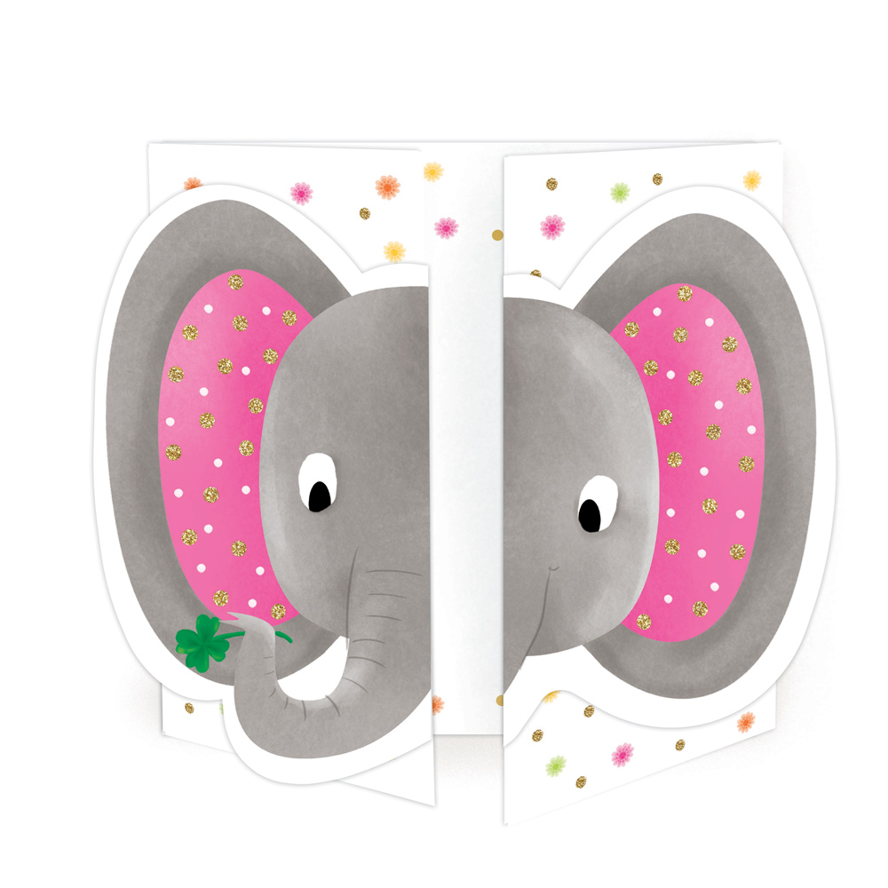 Karnet rozkładany słoń