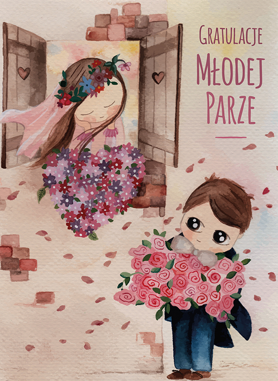 Karnet ślub gratulacje młodej