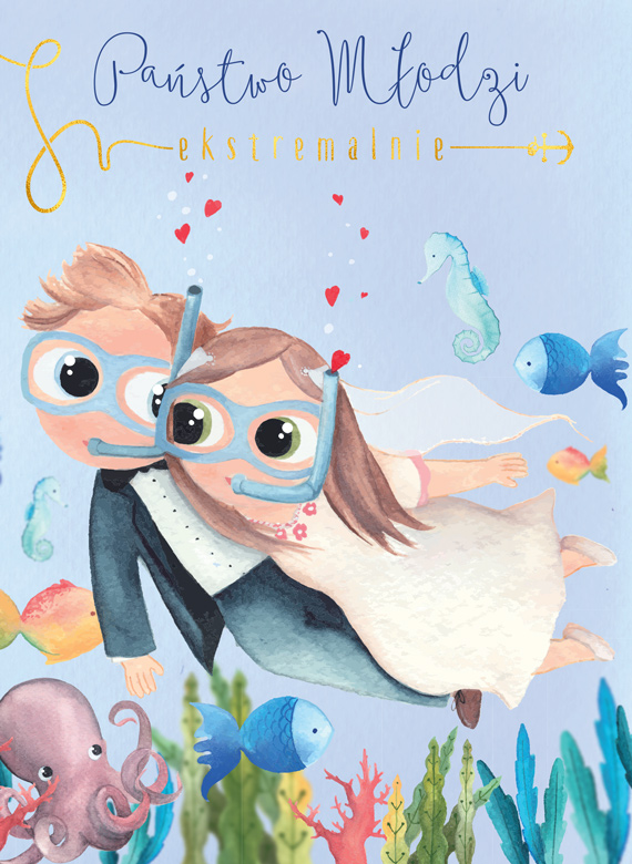 Karnet ślub nurkowie