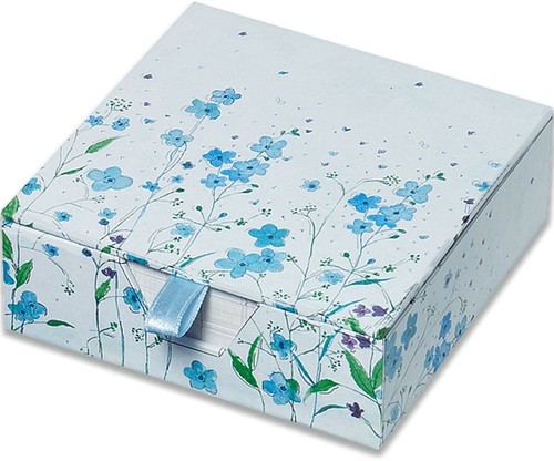 Karteczki zdobione Niebieskie Kwiaty