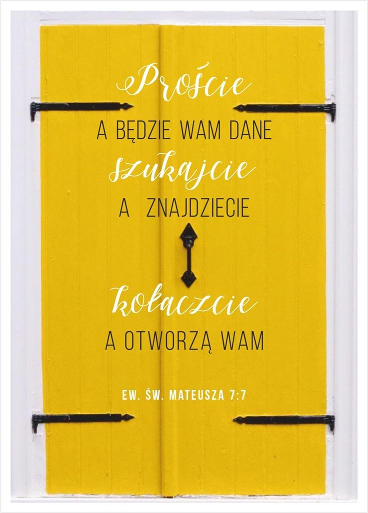 Kartka - Proście, a będzie Wam dane; szukajcie...