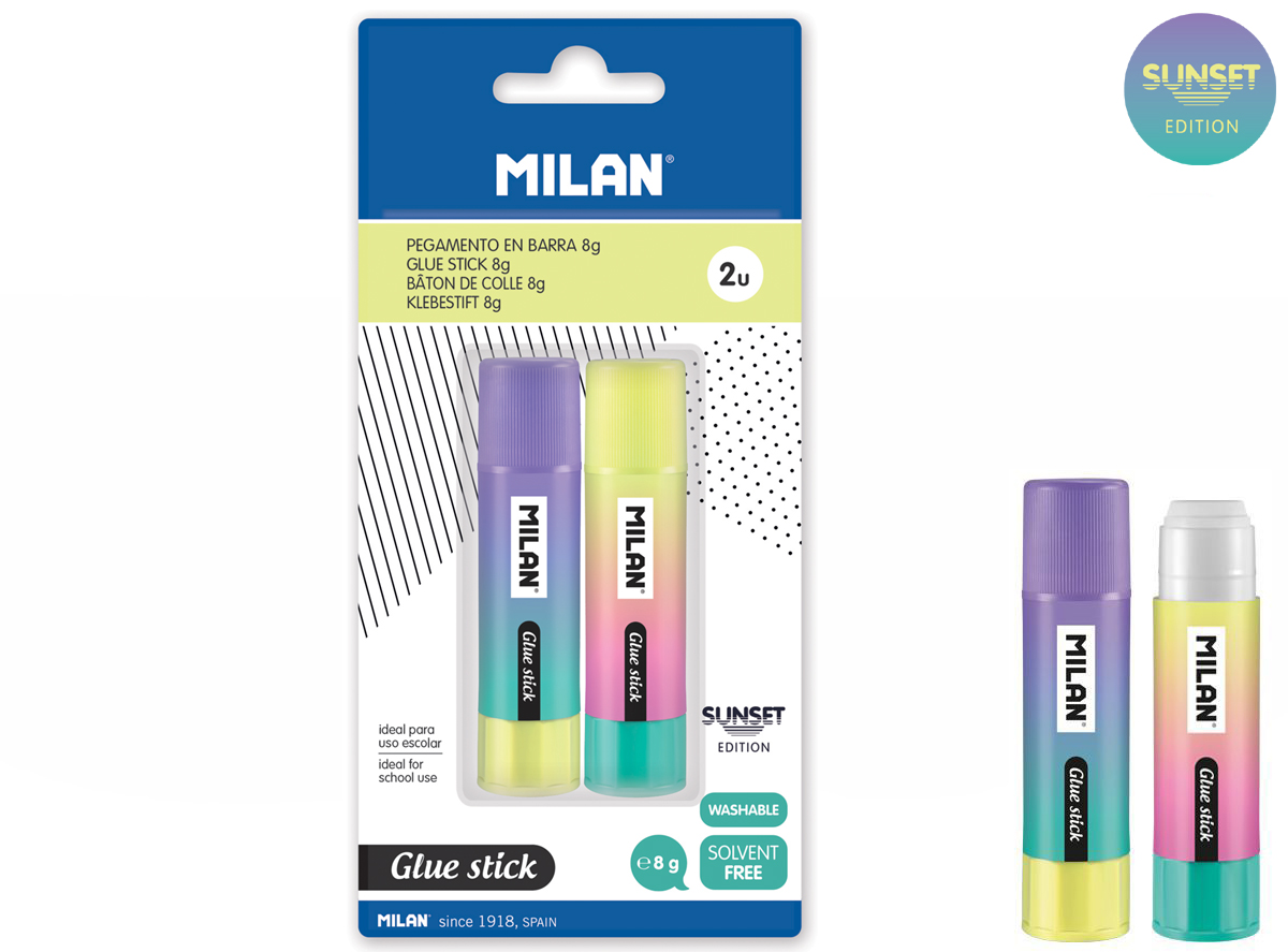 Klej w sztyfcie Milan SUNSET 8g 2 sztuki na blistrze
