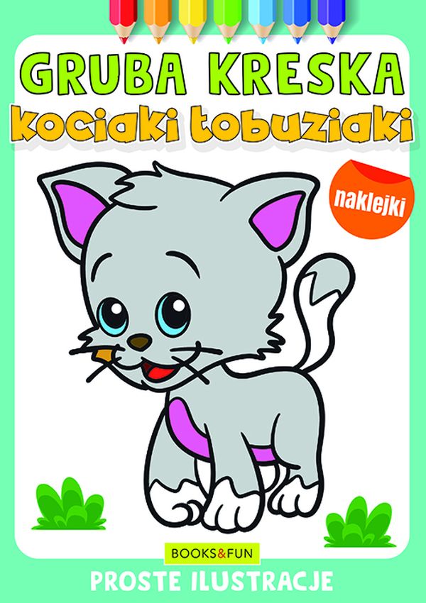 Kociaki łobuziaki z naklejkami gruba kreska