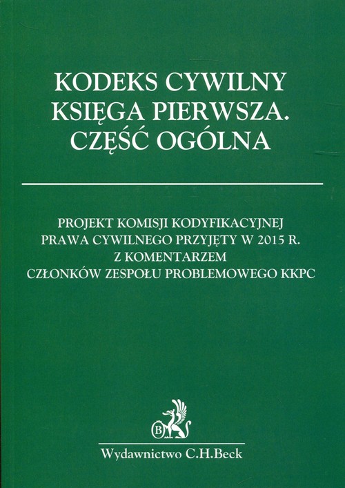 Kodeks cywilny Księga I Część ogólna