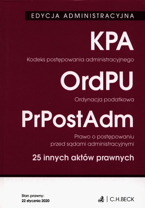 Kodeks postępowania administracyjnego Ordynacja podatkowa Prawo o postępowaniu przed sądami administ