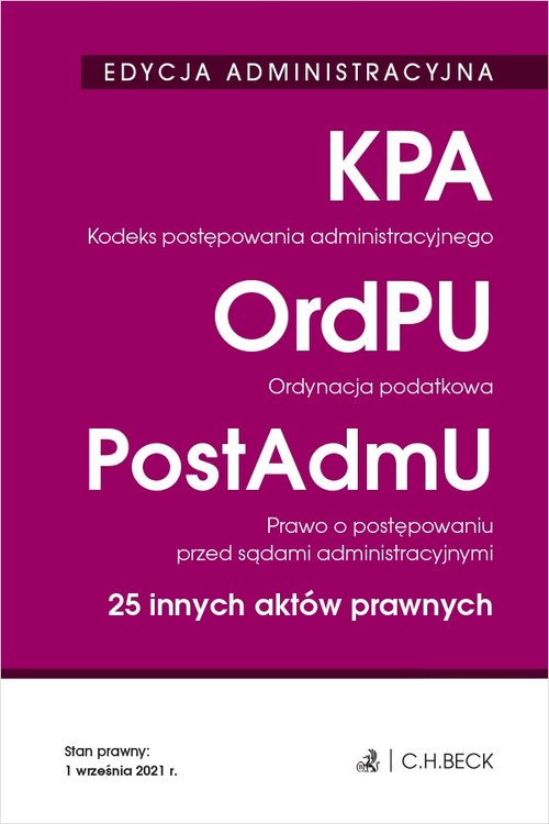 Kodeks postępowania administracyjnego Ordynacja podatkowa Prawo o postępowaniu przed sądami administ